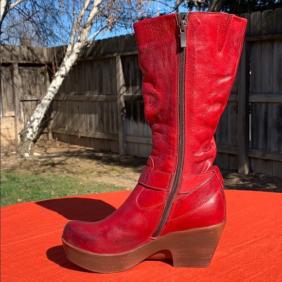 Jafa 691 Red Tall Boots Size 37 NIB - Picture 2 of 10